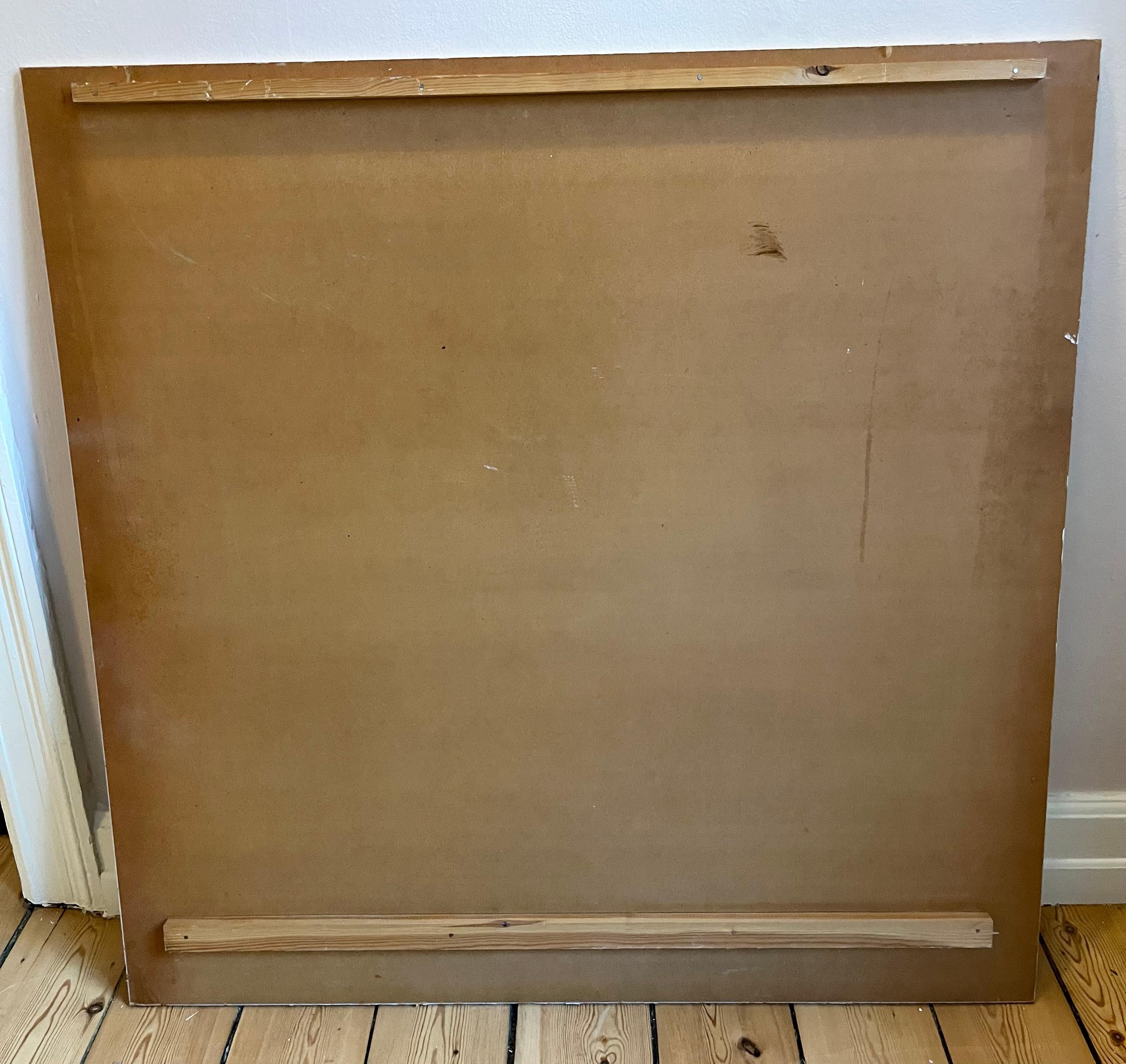 Rare large scale silk screen print mounted on wood by Danish Bjørn Wiinblad For Sale 9