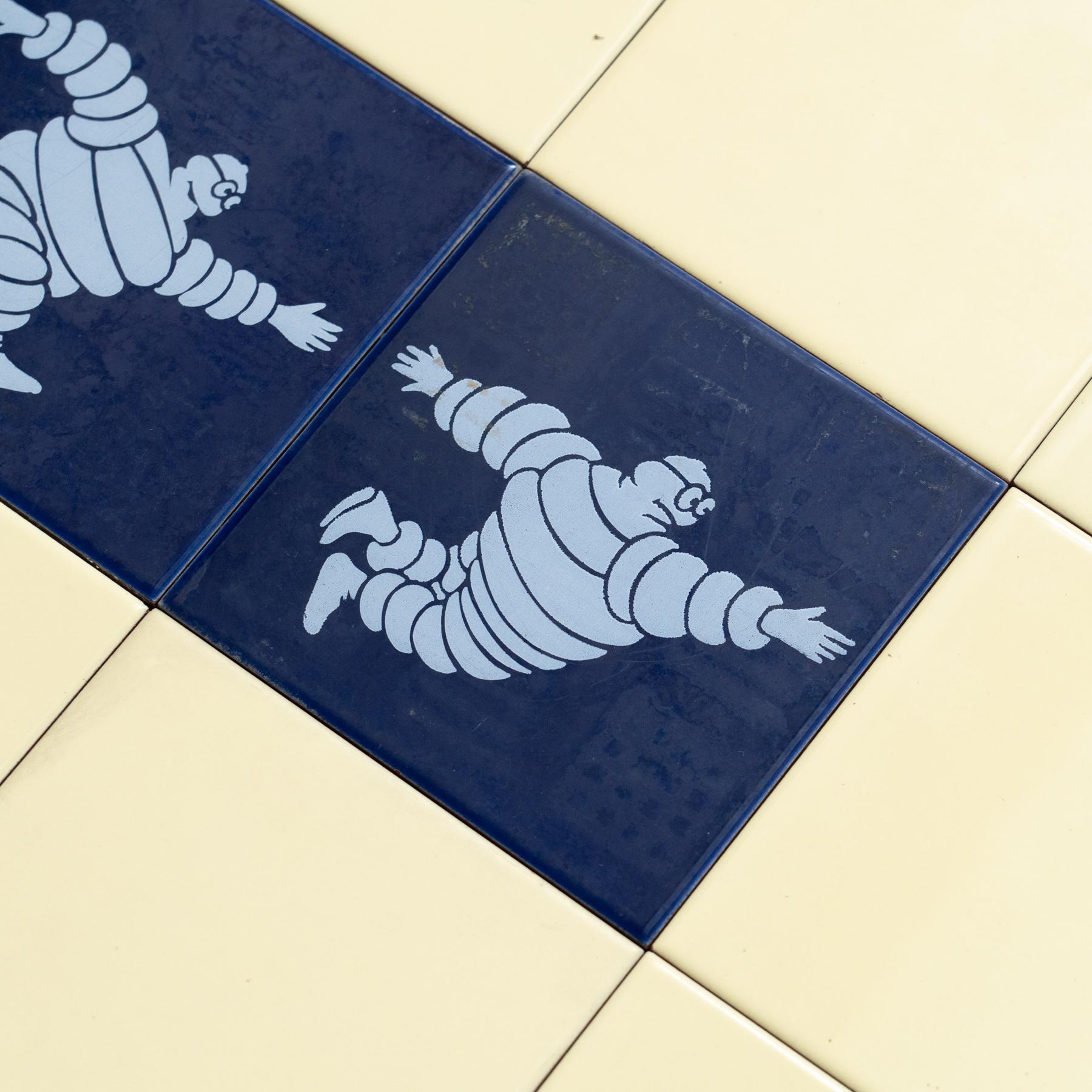 Rare Large Set of Vintage Michelin Man Tiles, circa 1960 In Good Condition In Barcelona, Barcelona