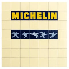 Rare Large Set of Retro Michelin Man Tiles, circa 1960
