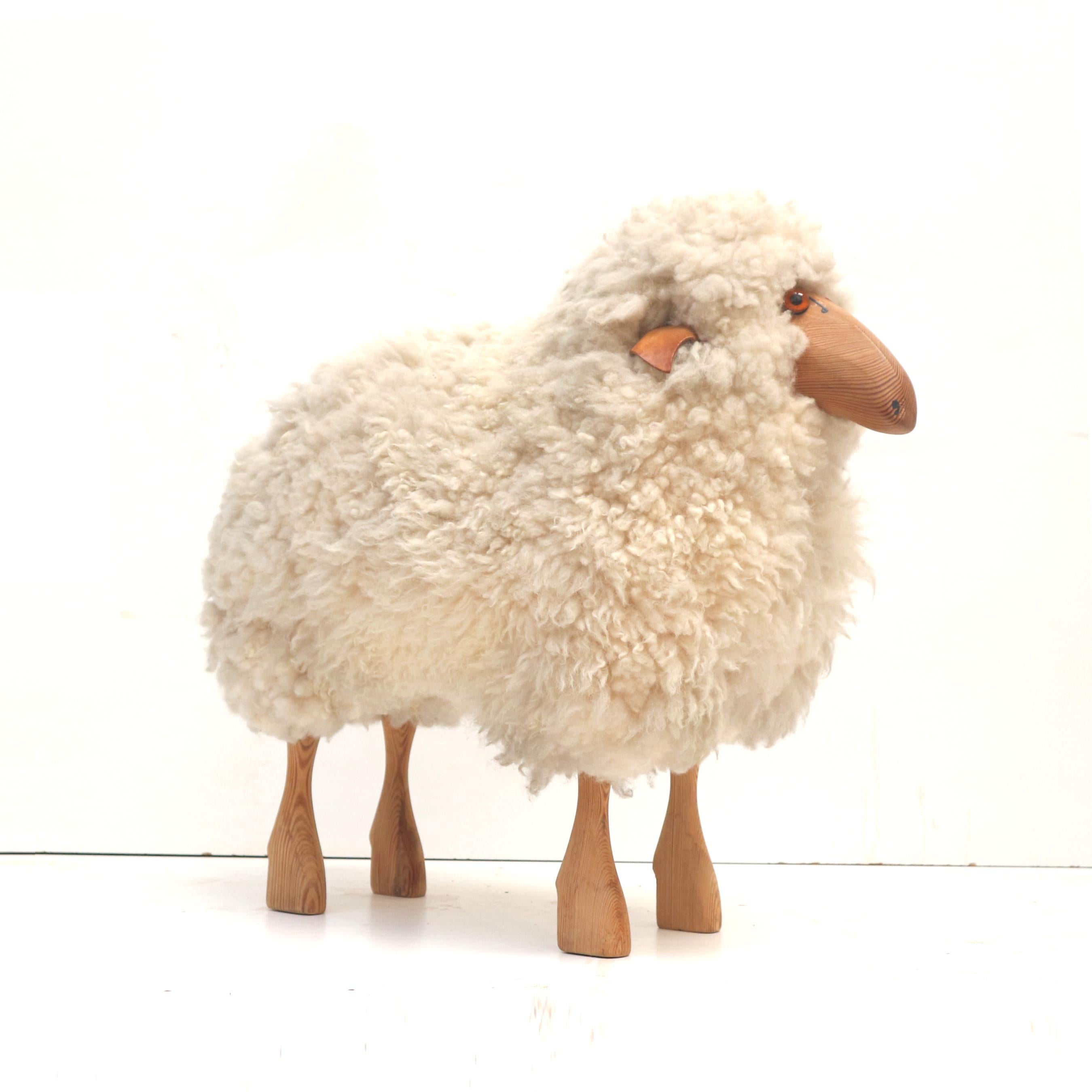 Rare large sheep by Hanns-Peter Krafft for Meier from the 70s In Good Condition In Breda, NB