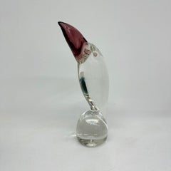Rare Large signed Livio Seguso Murano glass sculpture of Toucan 1970s