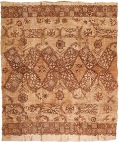 Rare Large Size Antique Tonga Tapa Cloth