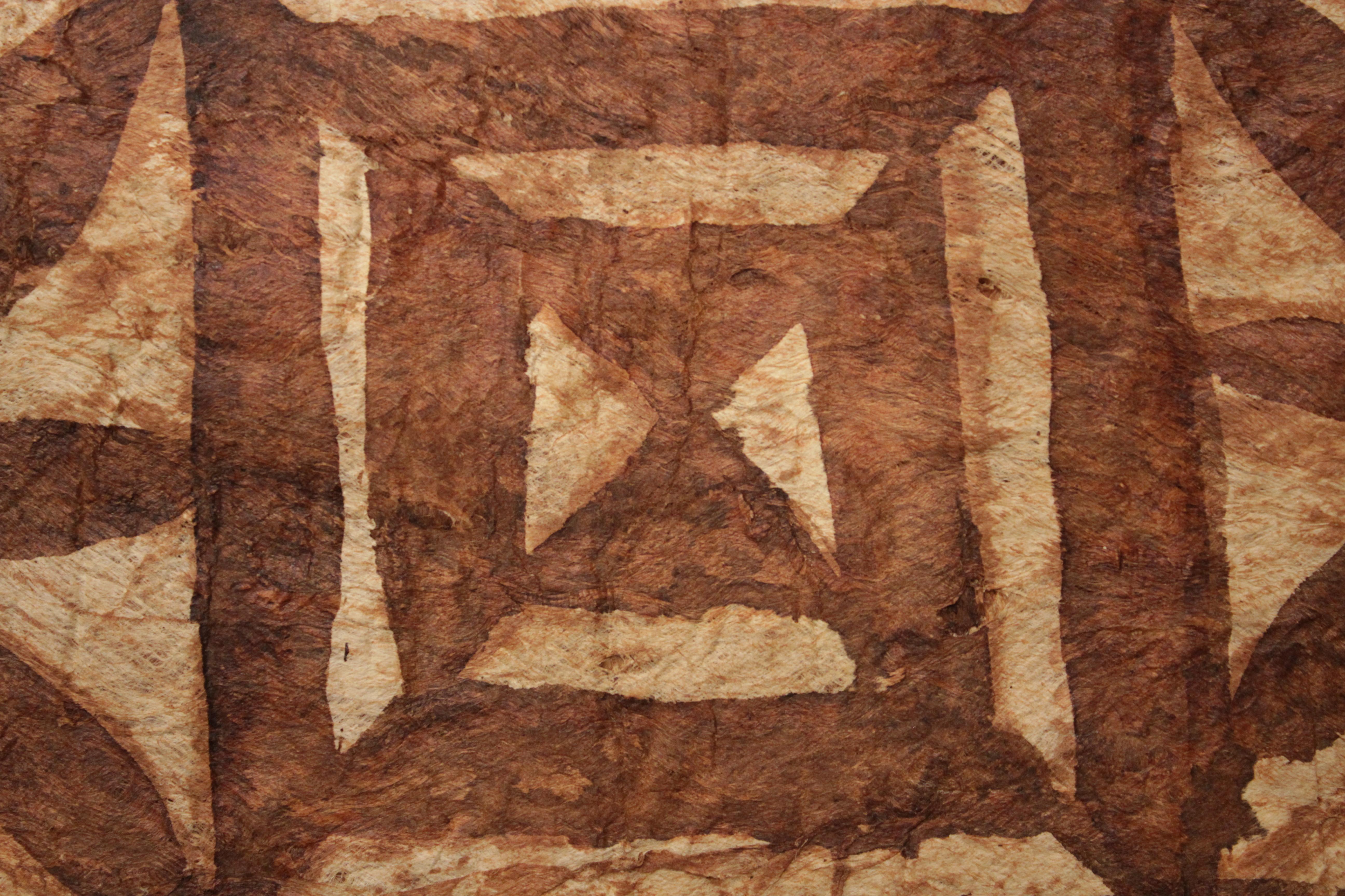 Fait main Rare grand format ancien tissu Tonga Tapa en vente