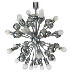 Vintage Rare Large Space Age Chrome Chandelier by Cosack Leuchten, 1970s, Germany