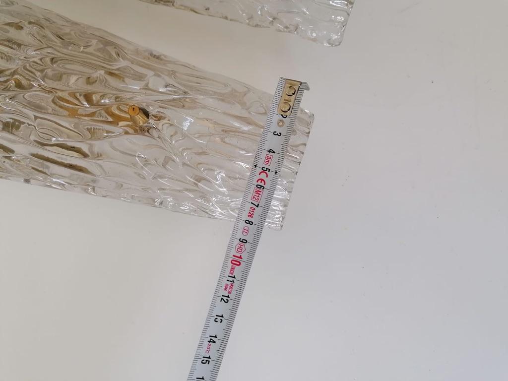 Raros apliques grandes de cristal estructurado Sconces by Kalmar mediados del siglo XX en venta