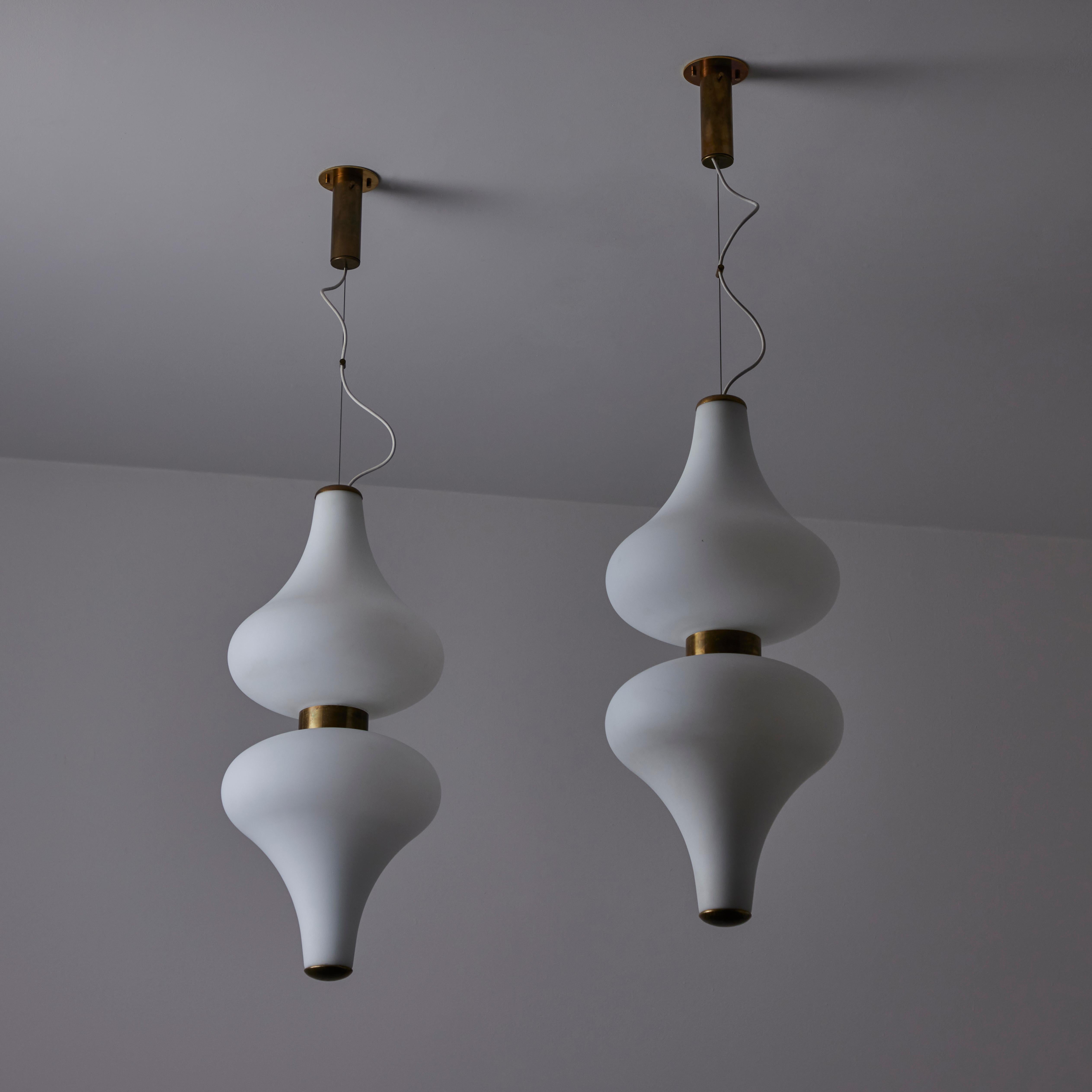 Rare Large Suspension Lights by Stilnovo For Sale 6
