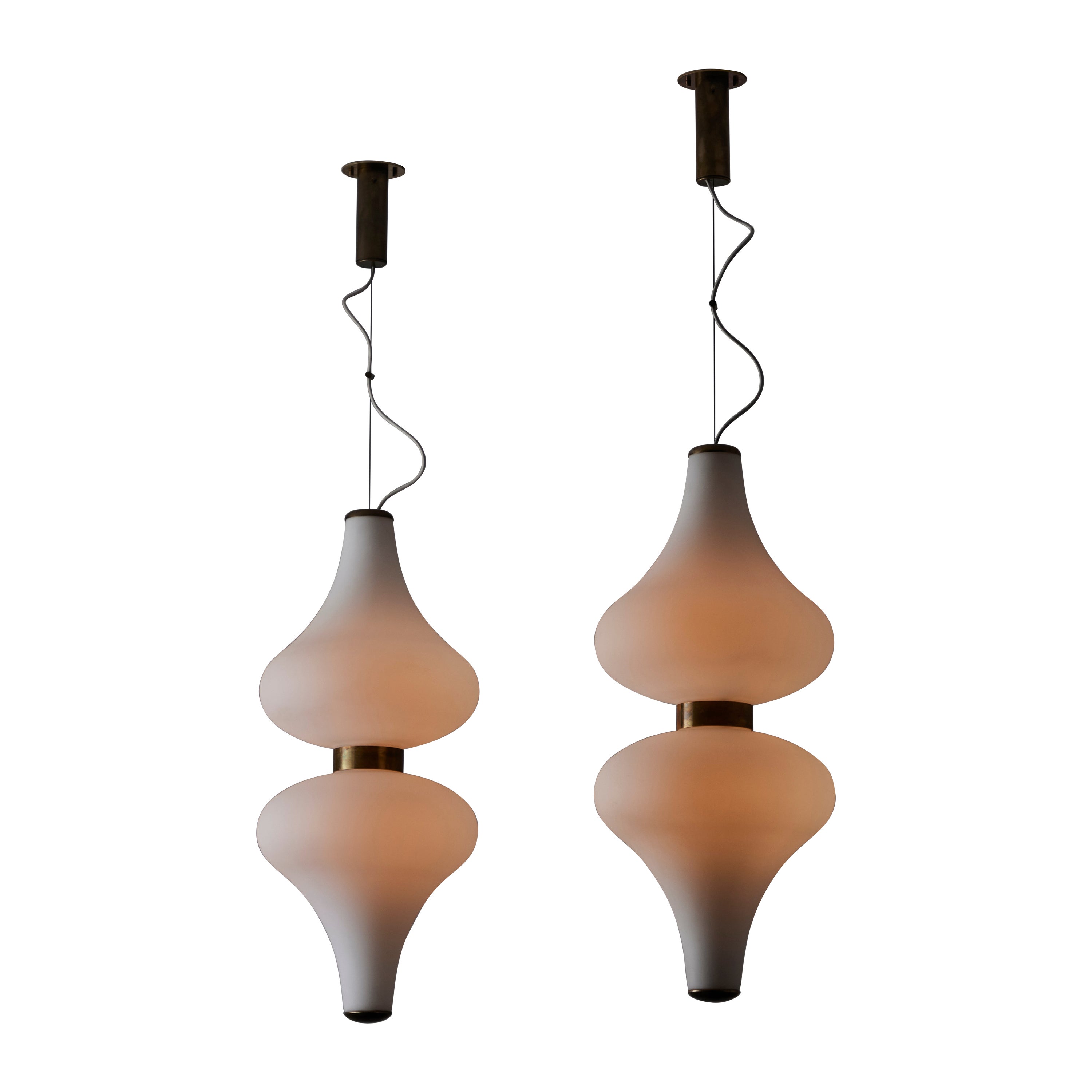 Rare Large Suspension Lights by Stilnovo