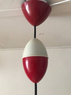 Rare Large Swedish Hemi UFO Pendant Elevator Lamp Perforated Metal, 1960