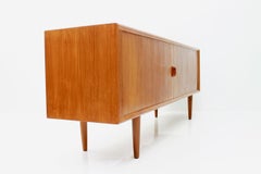 Rare Large Teak Sideboard with Tambour Doors by Svend Aage Madsen Denmark