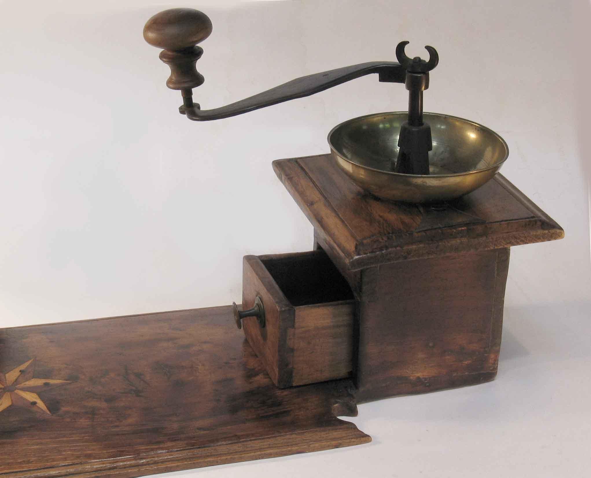 Rare Large Turkish Ottoman Fruitwood Hand Crank Coffee Grinder  In Good Condition For Sale In Ottawa, Ontario