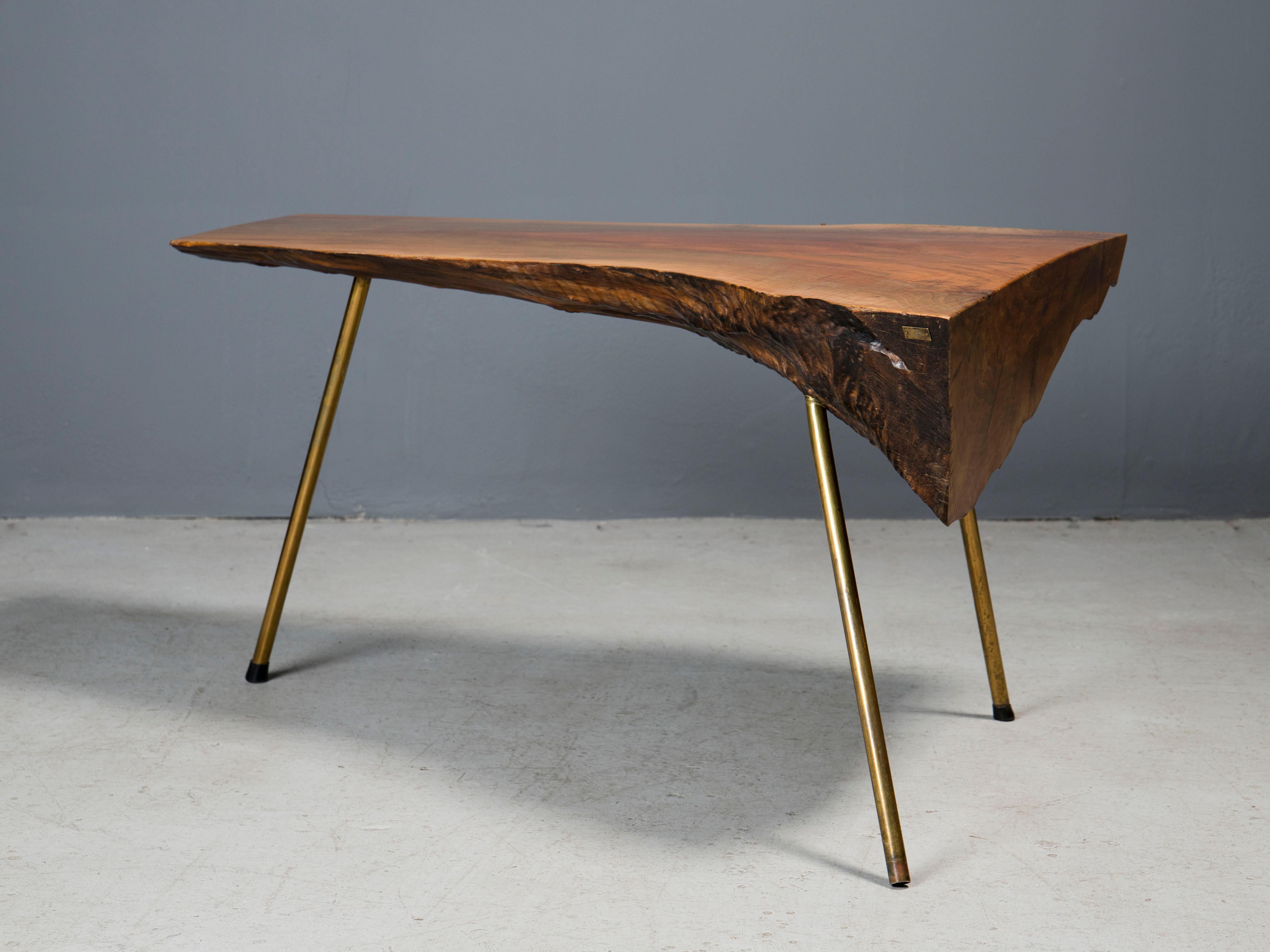 Rare Large Vintage Carl Aubock Table  In Good Condition For Sale In New York, NY