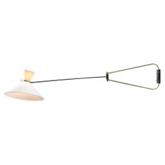 Rare Large Wall Lamp Robert Mathieu from the 50's French Designer Swing Lamp