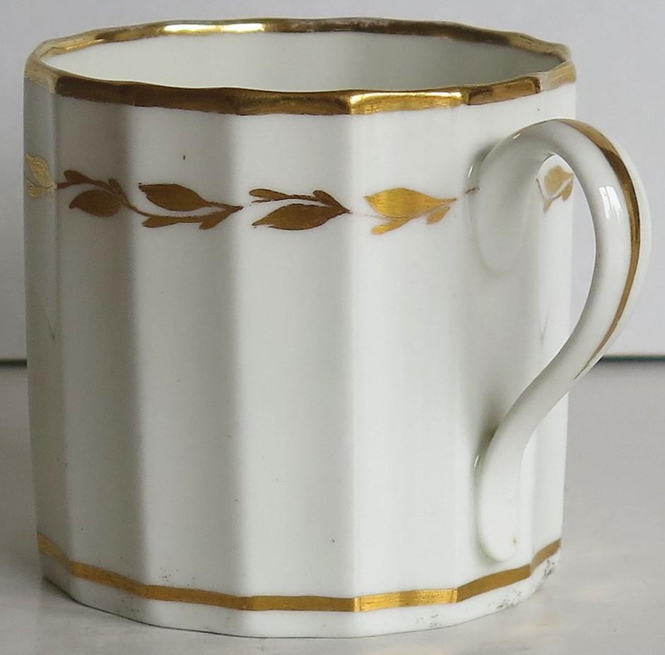 Rare Late 18th Century Derby Coffee Can Fluted Porcelain Gilded Pattern 530 4