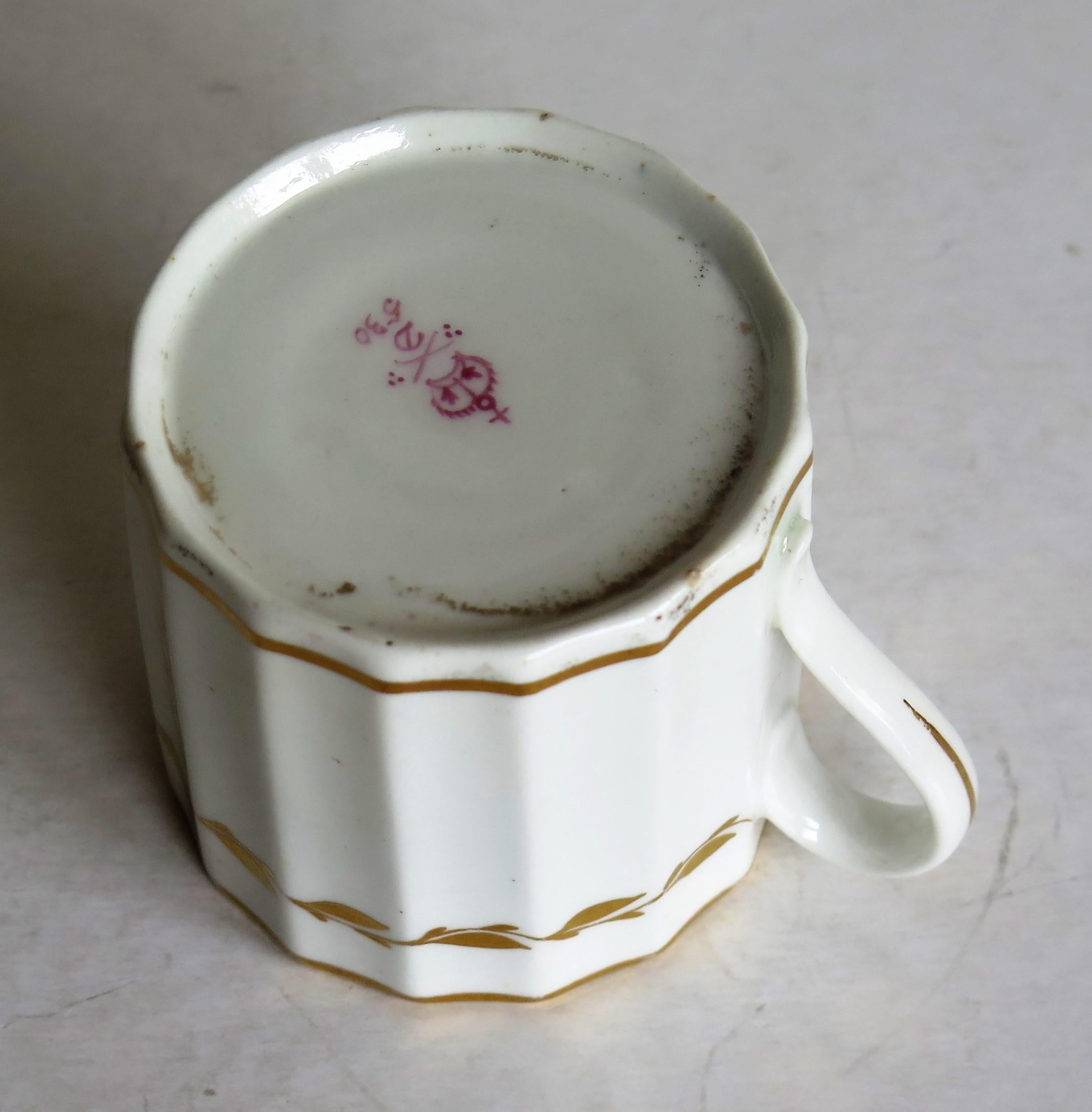 Rare Late 18th Century Derby Coffee Can Fluted Porcelain Gilded Pattern 530 9