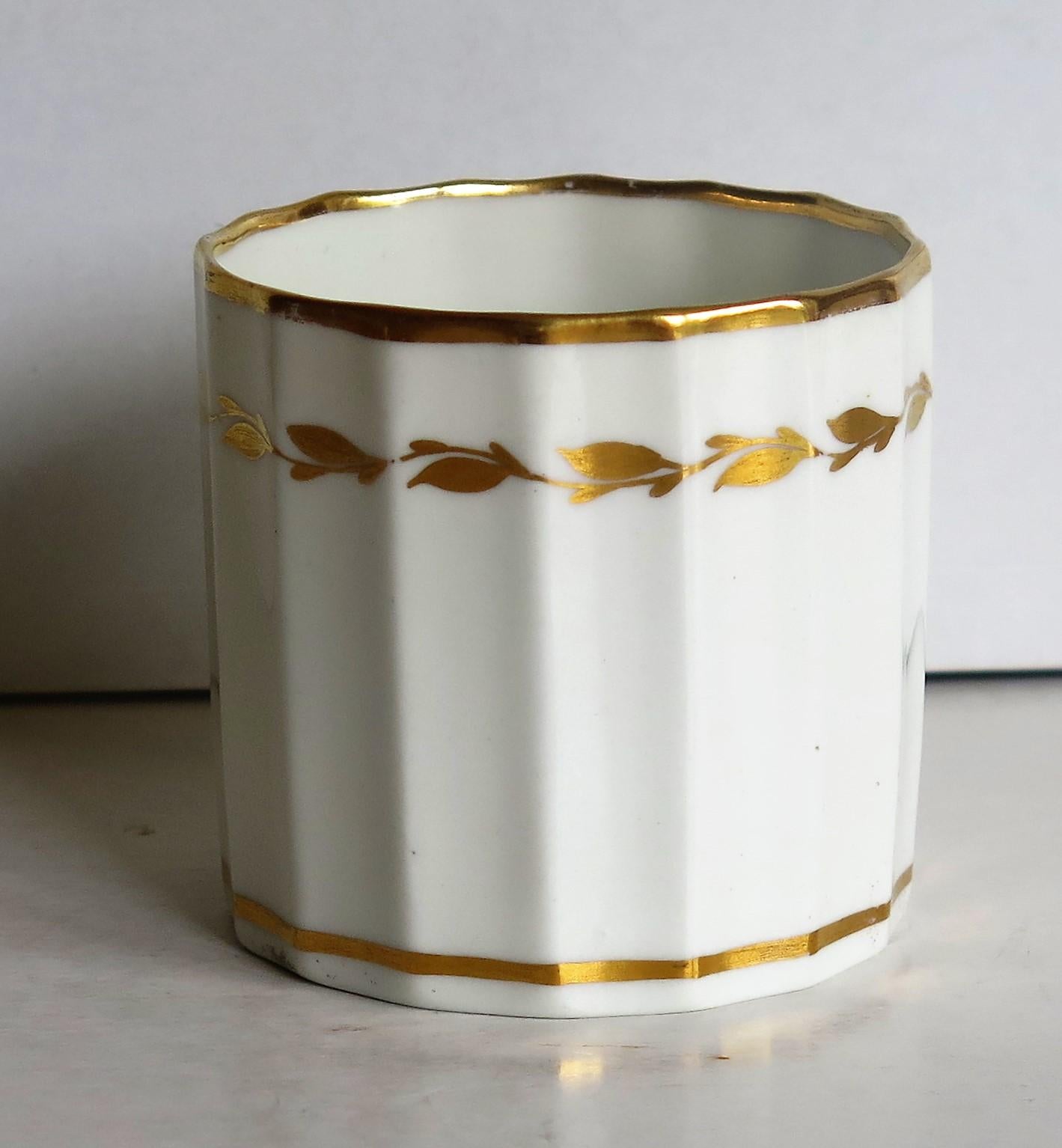 Rare Late 18th Century Derby Coffee Can Fluted Porcelain Gilded Pattern 530 2
