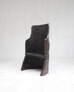 Rare late 18th Century dug-out chair from the Pyrenees