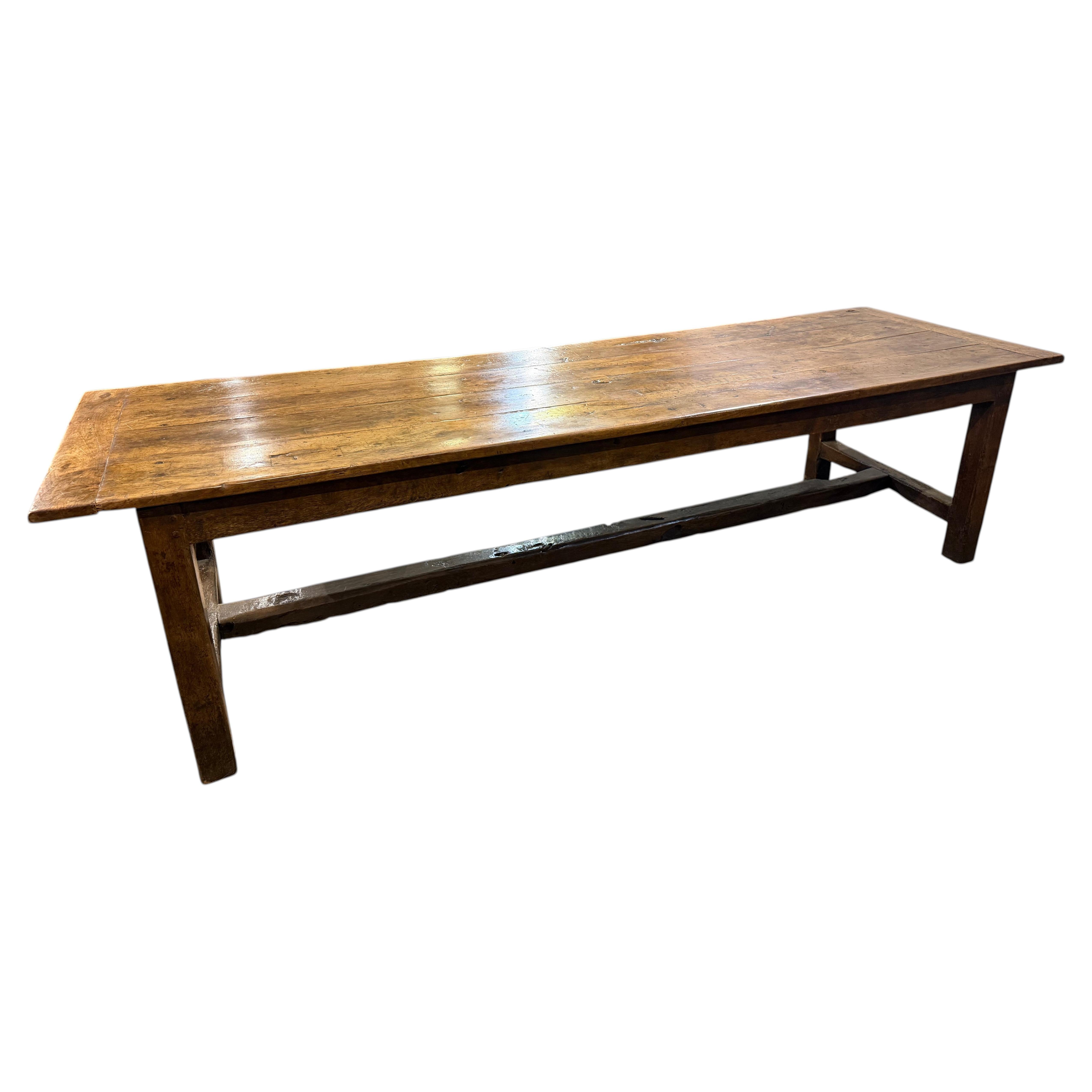 Rare Late 18th Century English Oak and Beech Farmhouse Table