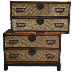 Rare Late 18th Early 19th Century Japanese Tansu Chest - Three Pieces