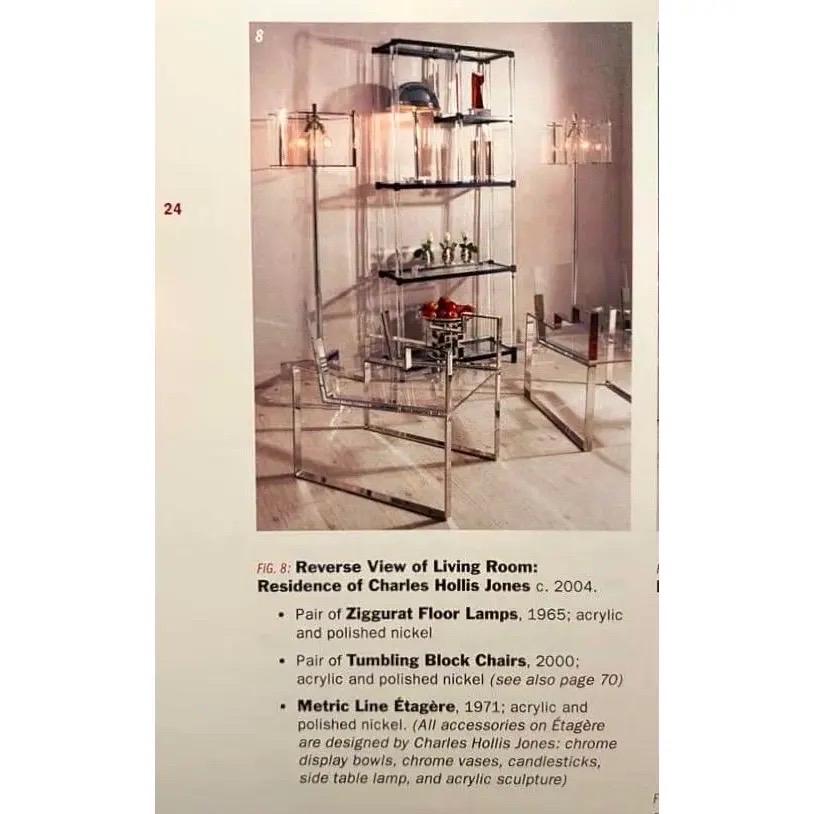 Acciaio Rara etagere della fine degli anni '60 di Charles Hollis Jones 