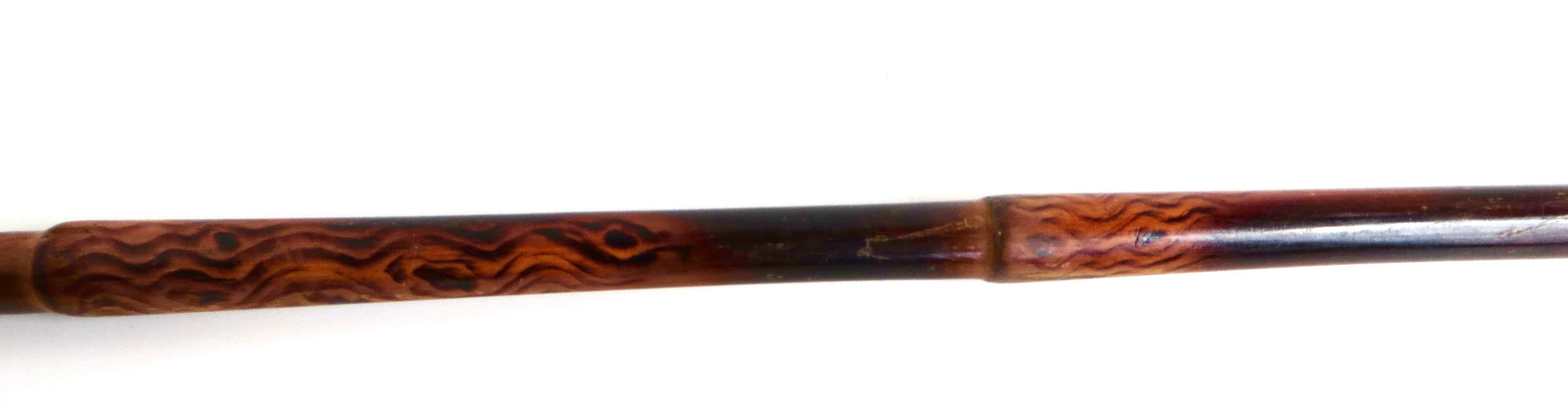Raro bastón de bambú Art Nouveau americano de finales del siglo XIX Circa 1895 en venta 2