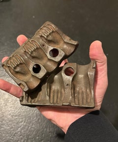 Rare Late 19th C. Cast Iron Hand Molds By V. Clad & Sons Philadelphia