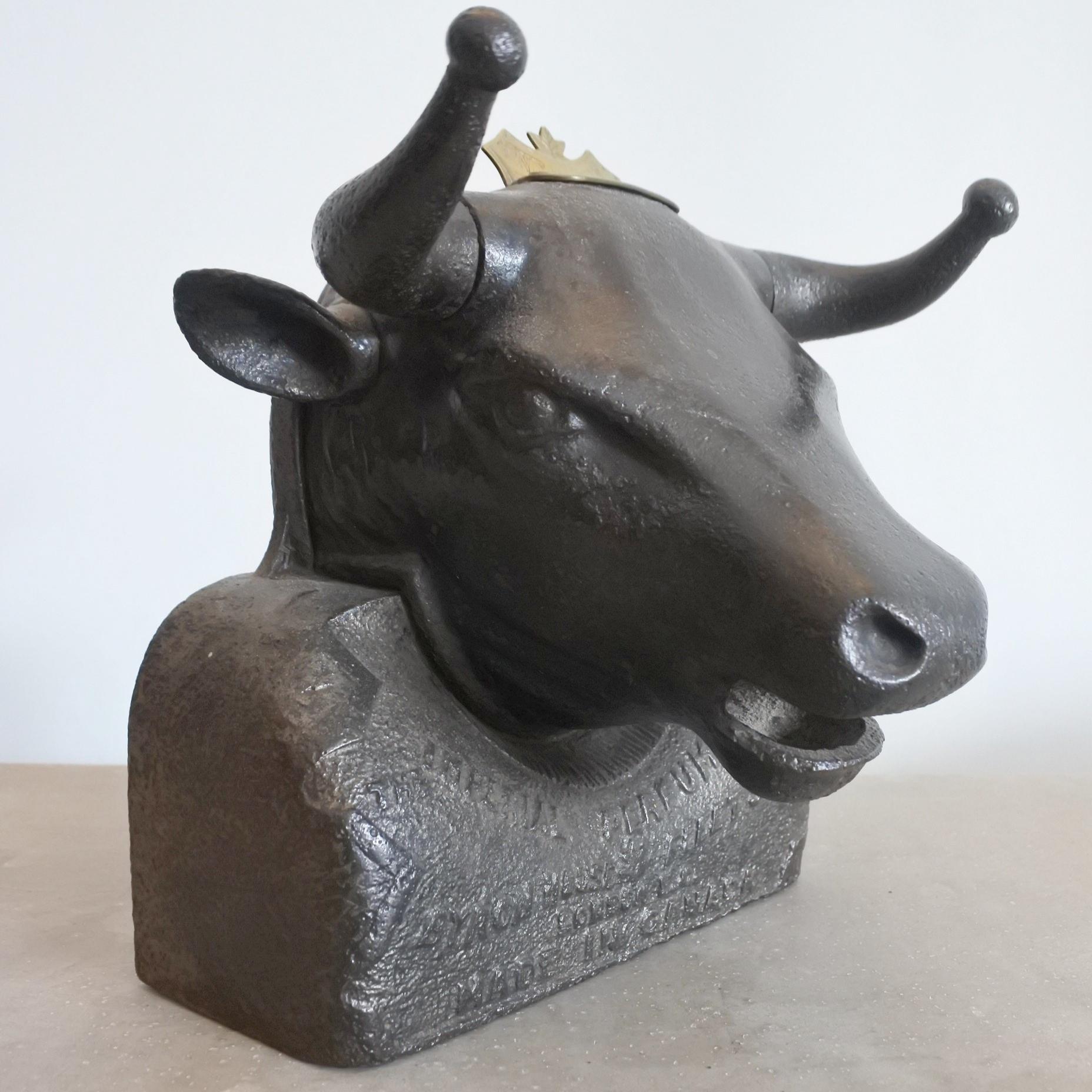 Canadian Rare Late 19th Century Bulls Head Perfume Dispenser For Sale