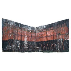 Antique Rare Late 19th century English theatre scenery boards