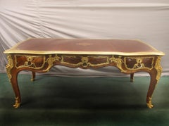 Rare Late 19th Century Gilt Bronze Mounted Bureau Plat Attributed to Zwiener