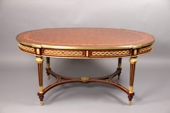 Rare Late 19th Century Inlaid Parquetry Marquetry Center Table by François Linke
