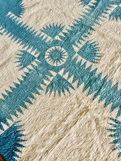 Rare Late 19th Century New York Beauty Quilt, Hand Quilted
