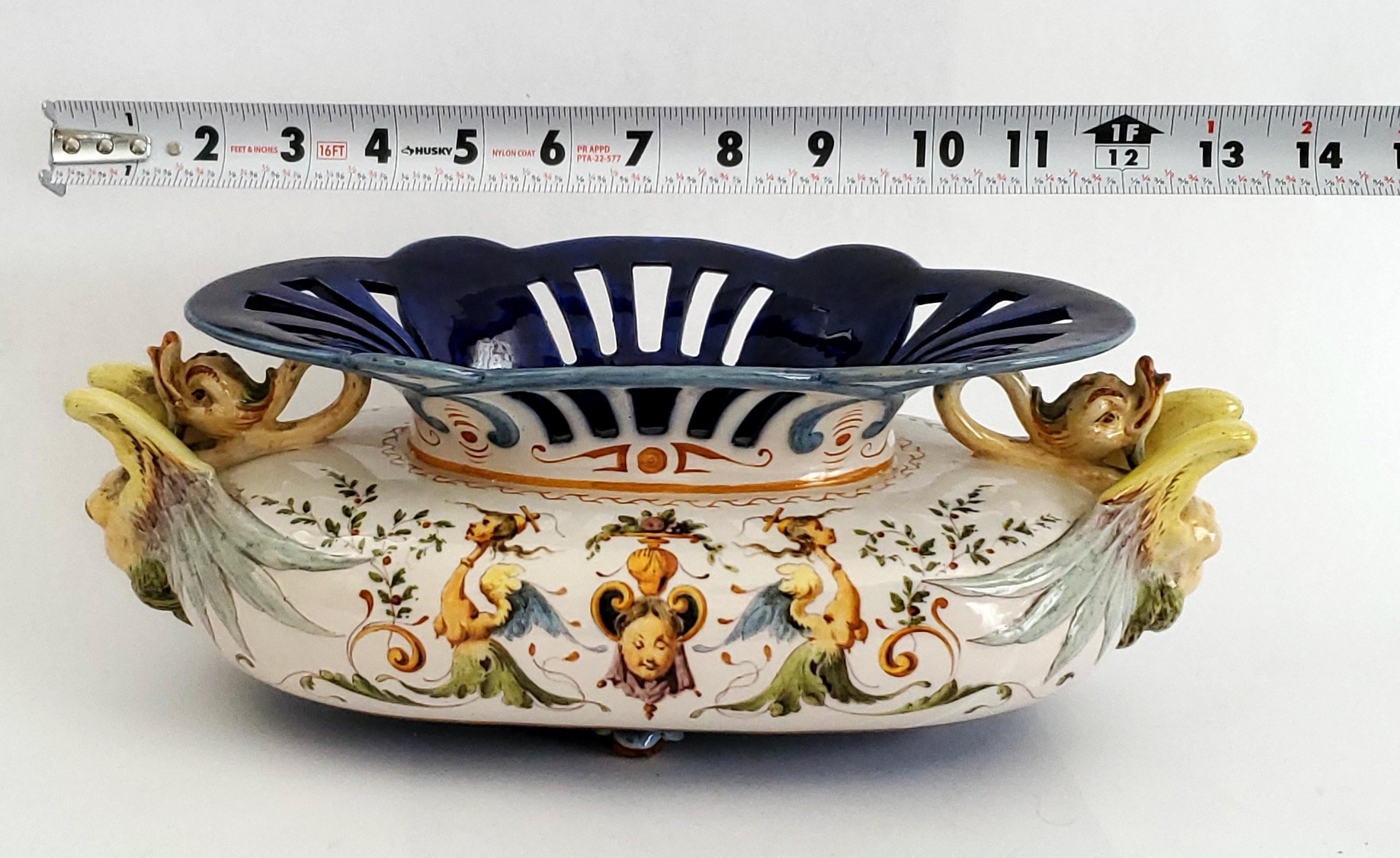 Plato hondo de porcelana italiana Richard Ginori Belle Époque en venta