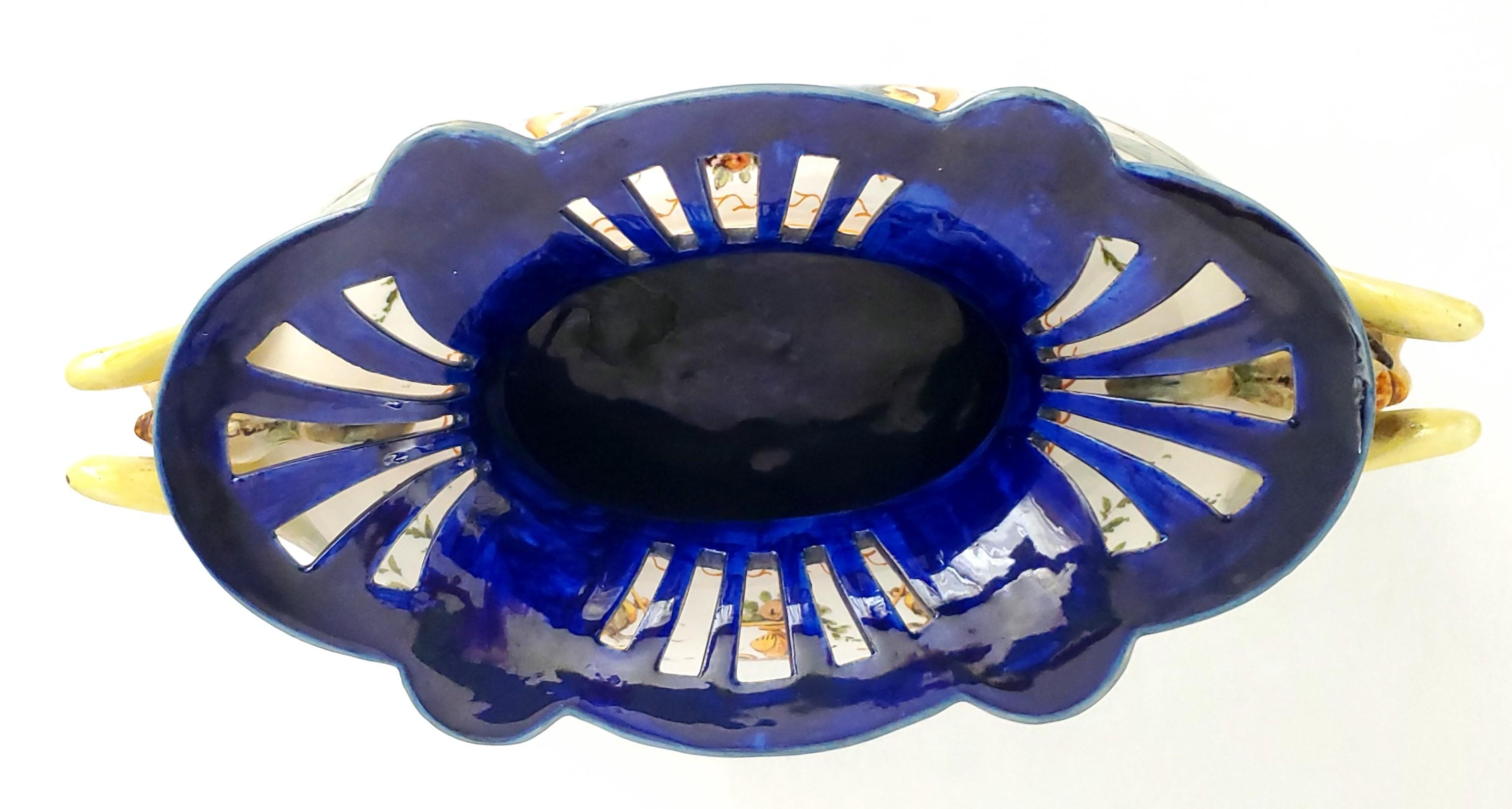 Plato hondo de porcelana italiana Richard Ginori Pintado a mano en venta