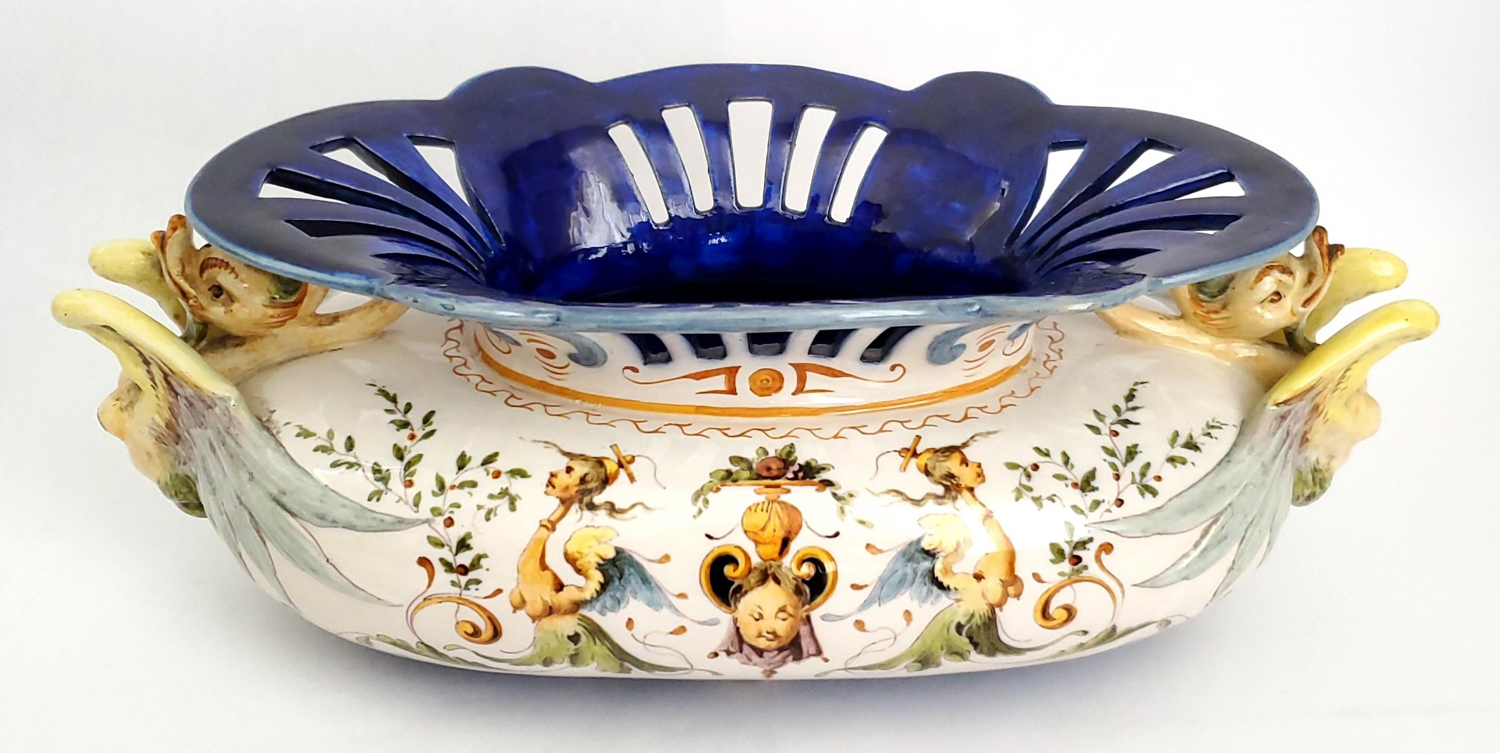 Plato hondo de porcelana italiana Richard Ginori siglo XIX en venta
