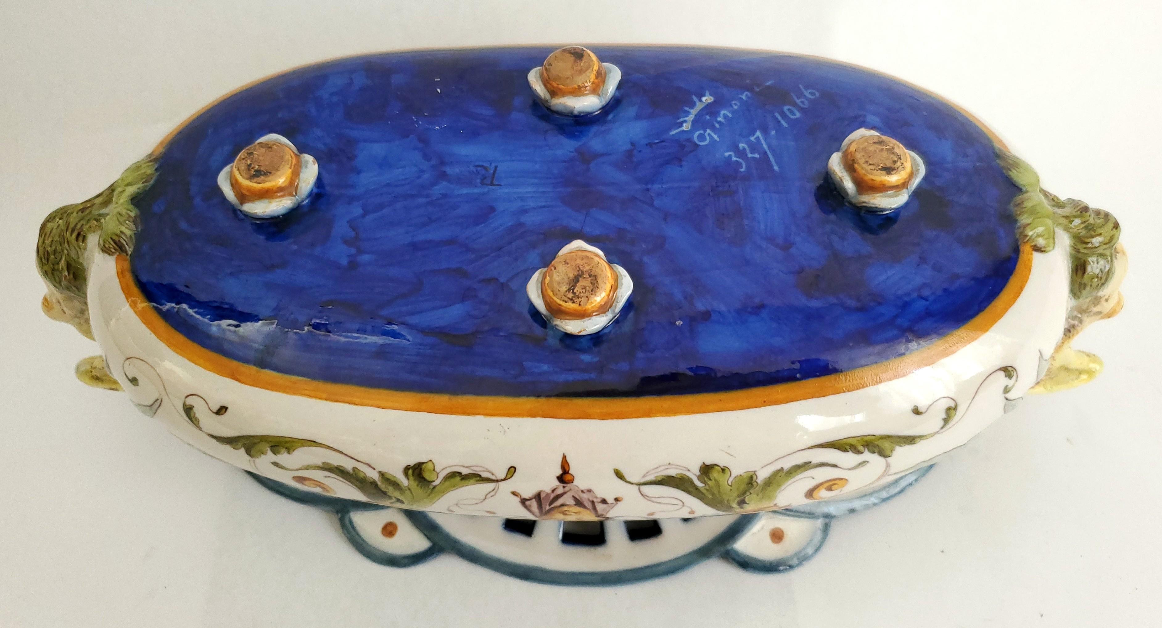 Plato hondo de porcelana italiana Richard Ginori en venta 1
