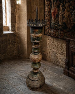 Rare Late Gothic Ecclesiastical Pricket Candlestick, France ca. 1475