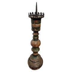 Rare Late Gothic Ecclesiastical Pricket Candlestick, France ca. 1475