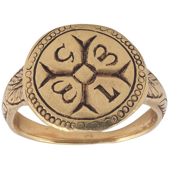 Rare Late Medieval Gold Ring at 1stDibs | medieval signet ring ...