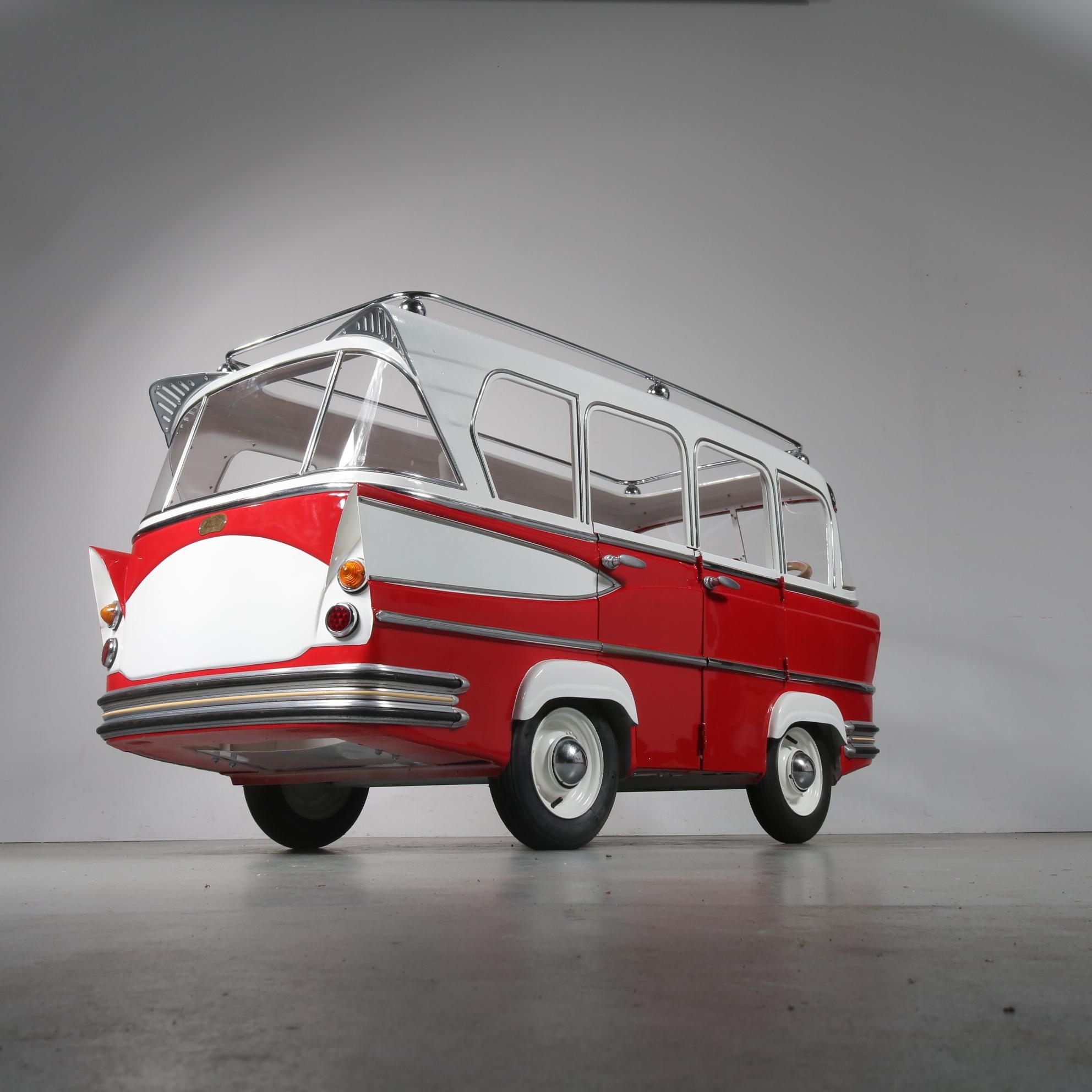 Rare l'Autopede Carousel Bus by Karel Baeyens, Belgium, 1955 9