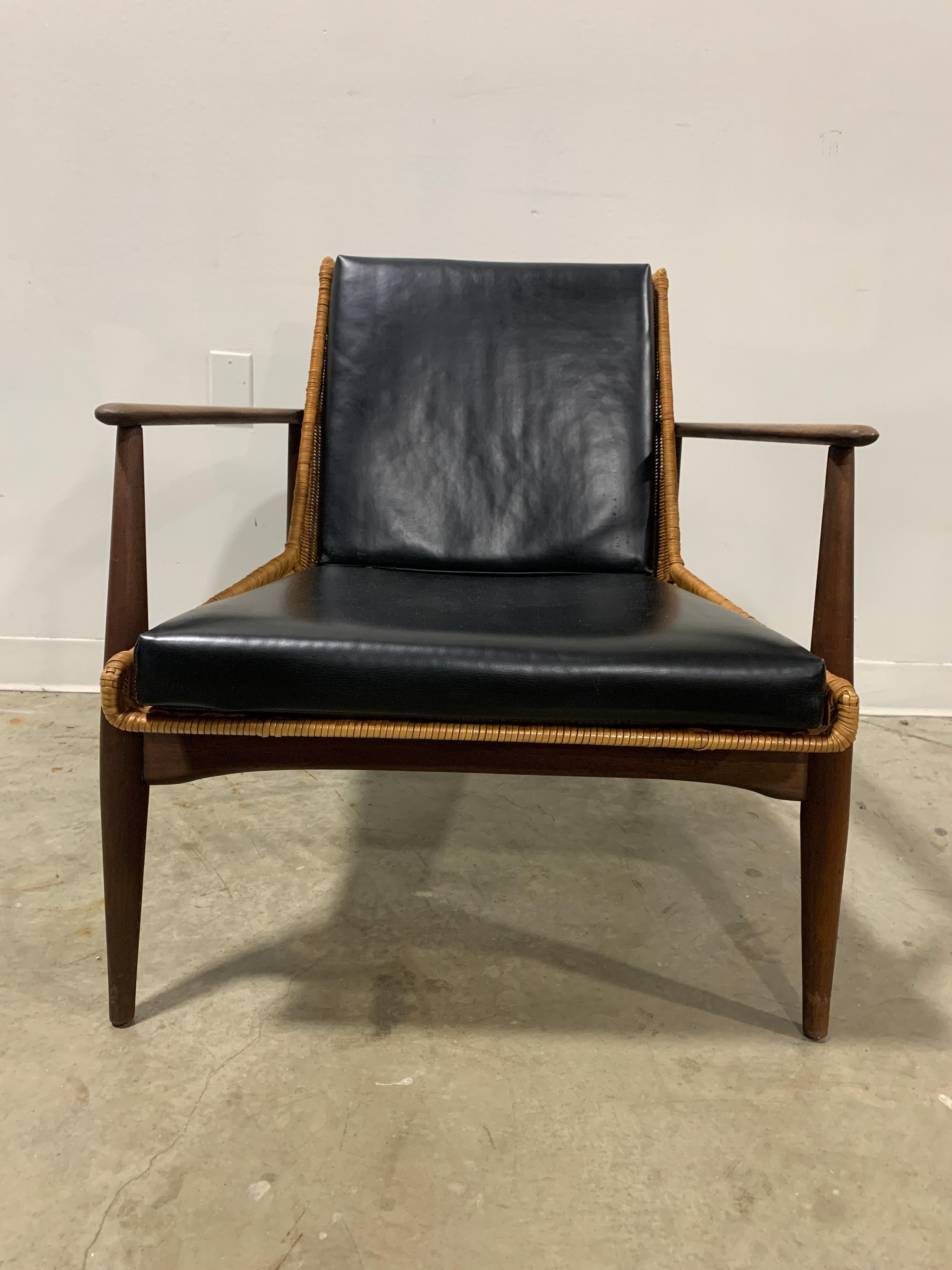 20th Century Rare Lawrence Peabody 1806 Chair in Walnut