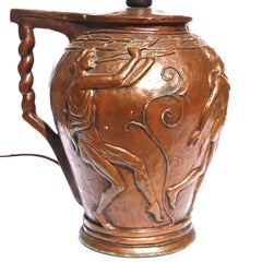 Rare L.C.T. Tiffany Studios Bronze Pottery Lamp Base