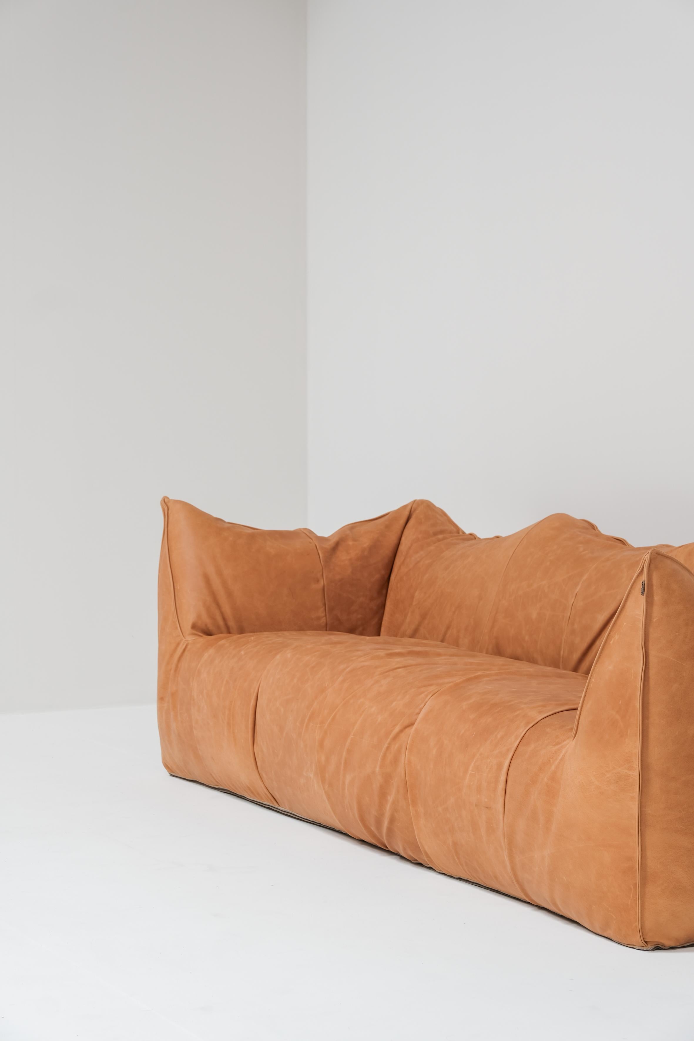 Leather Rare Le Bambole 3-Seater Sofa by Mario Bellini for B&B Italia