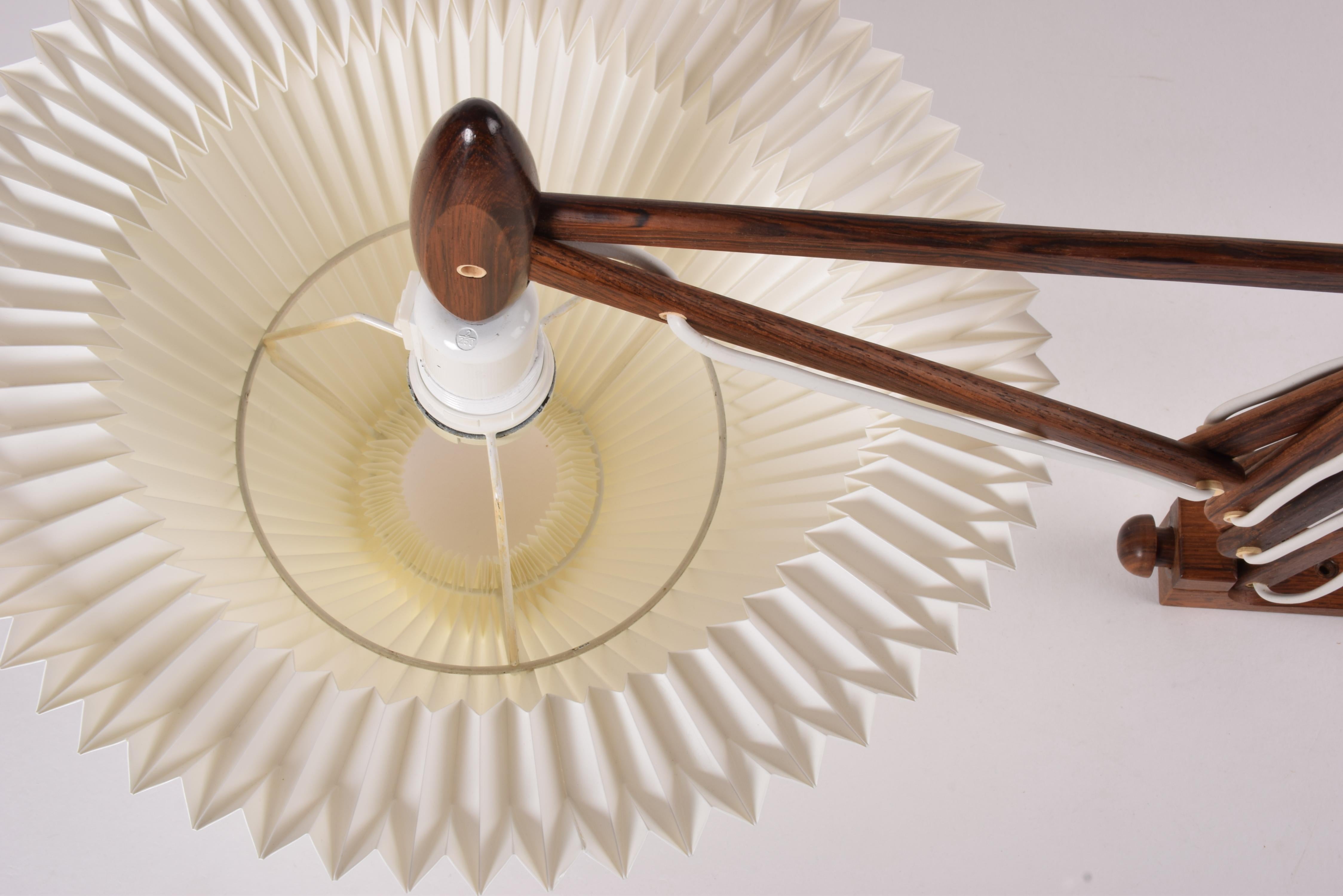 Rare Le Klint SAX Wall Lamp 234 in Rosewood with Lamp Shade, Original 1960s 3