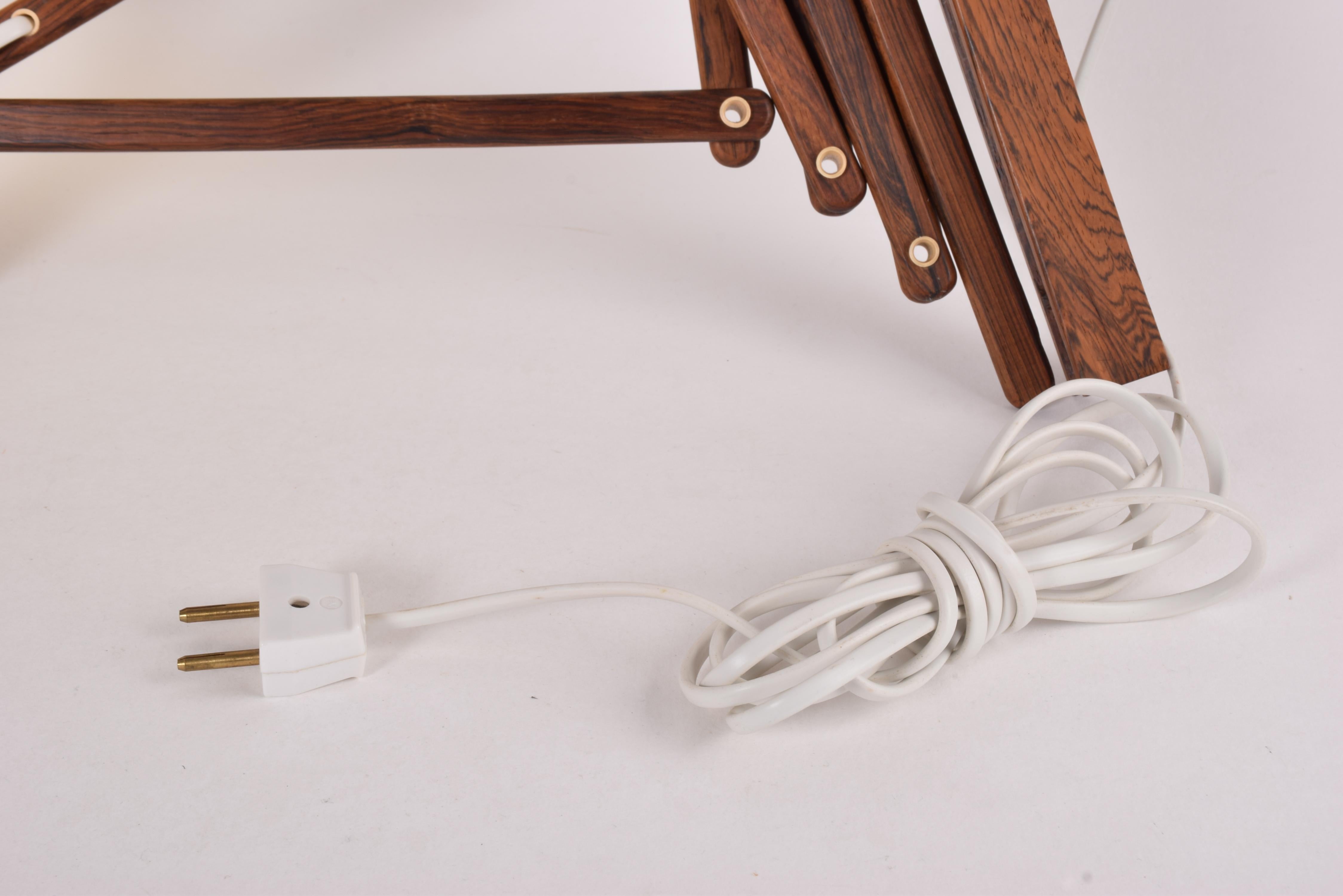 Rare Le Klint SAX Wall Lamp 234 in Rosewood with Lamp Shade, Original 1960s 4