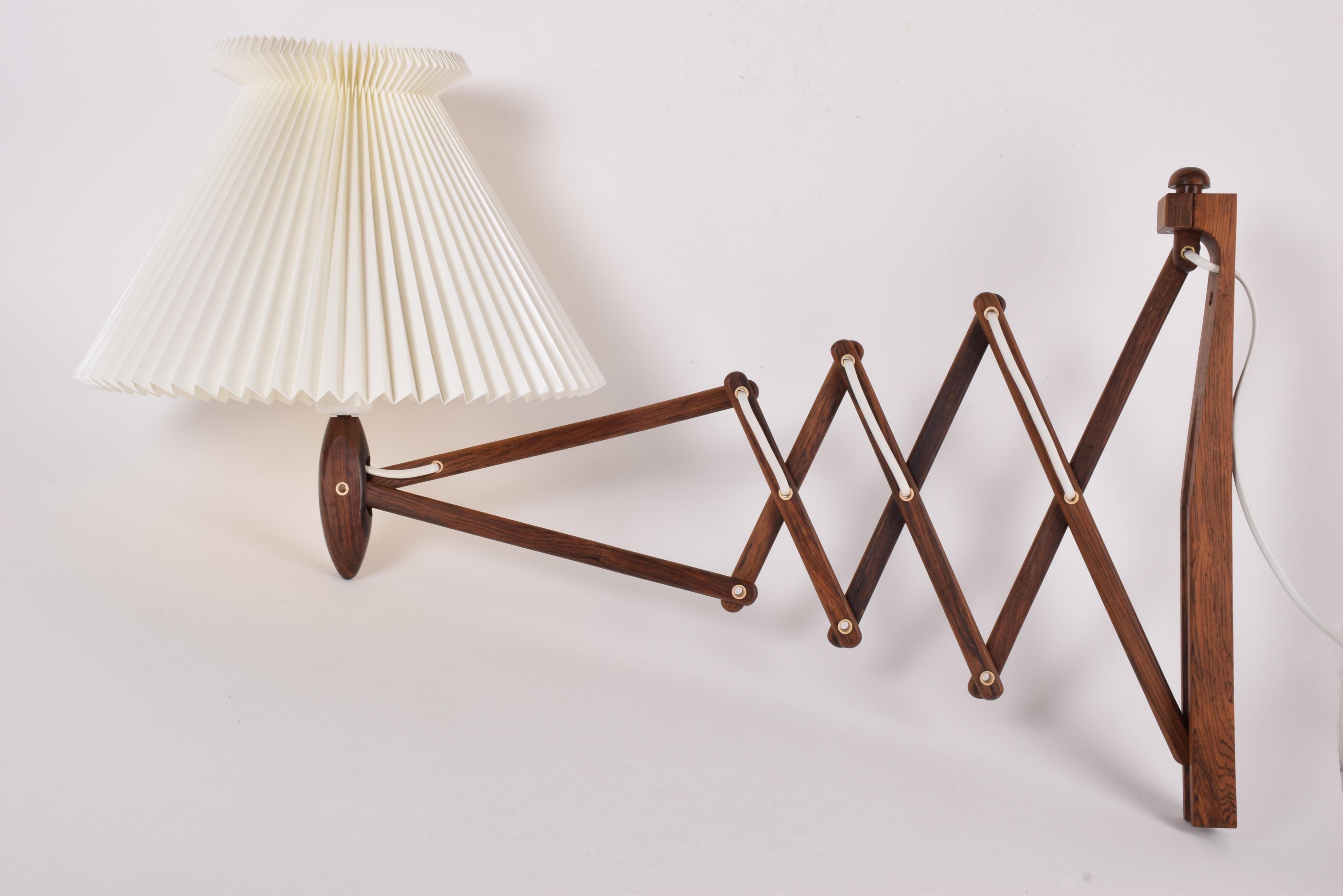 Rare Le Klint SAX Wall Lamp 234 in Rosewood with Lamp Shade, Original 1960s 8