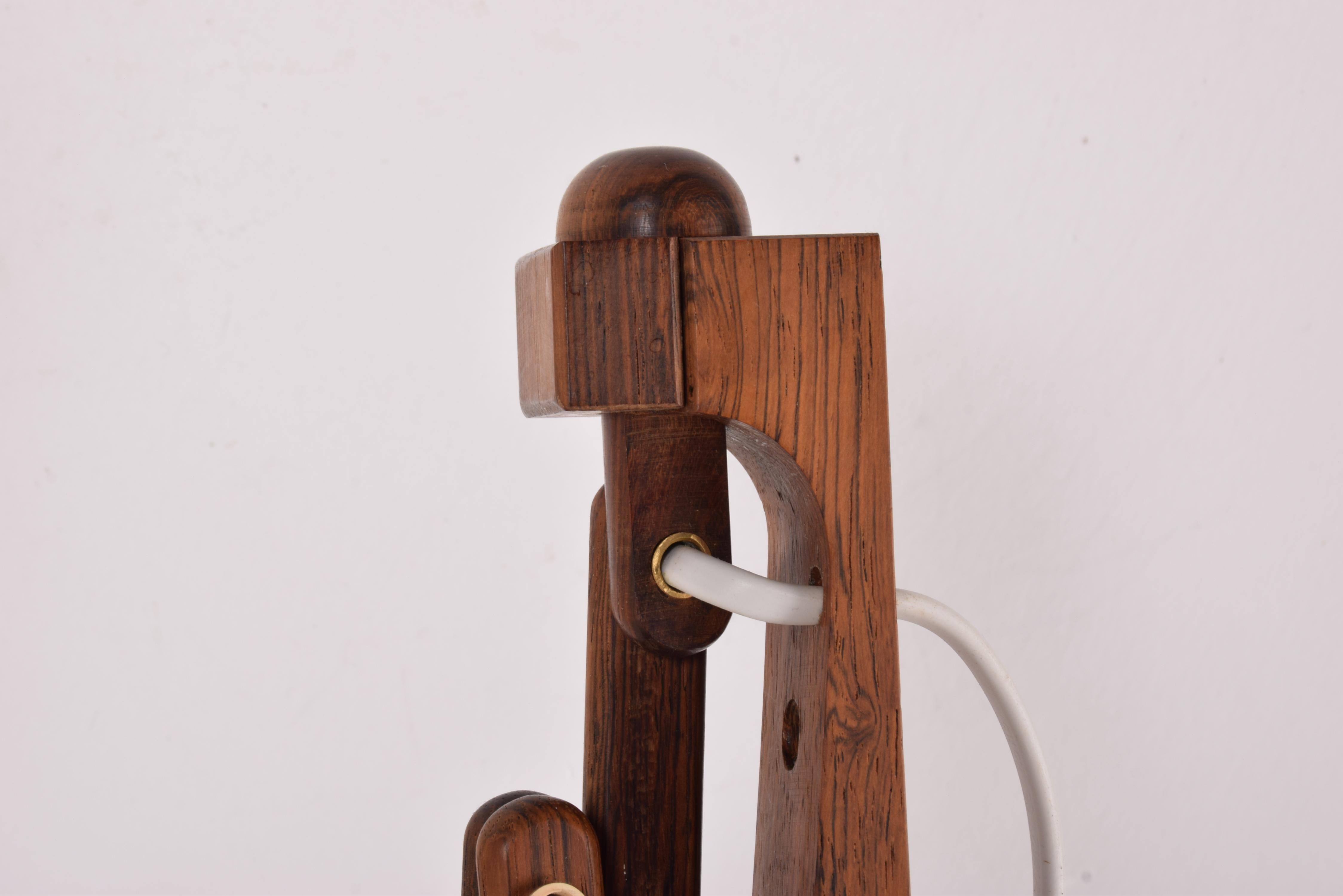 Scandinavian Modern Rare Le Klint SAX Wall Lamp 234 in Rosewood with Lamp Shade, Original 1960s