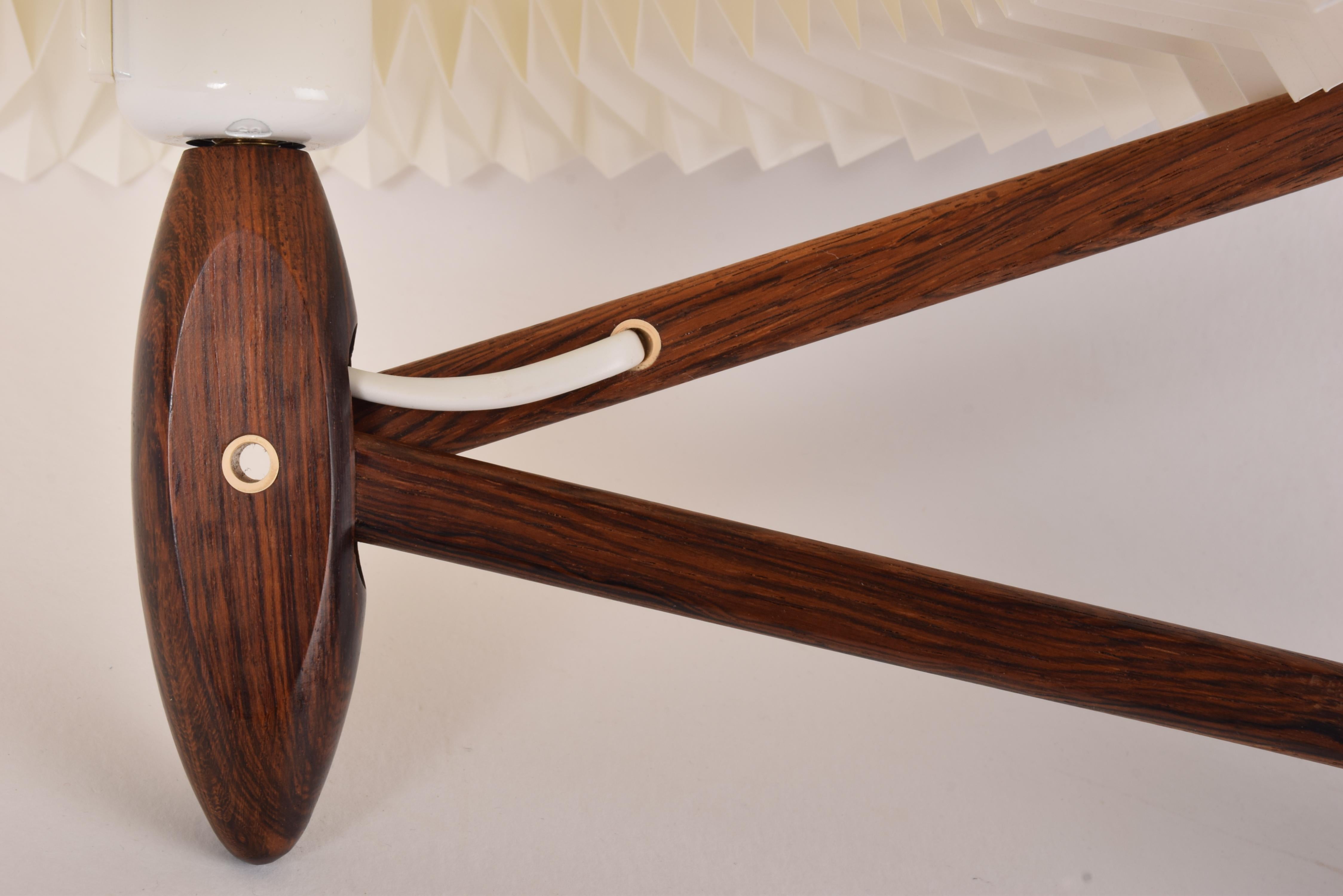 Danish Rare Le Klint SAX Wall Lamp 234 in Rosewood with Lamp Shade, Original 1960s