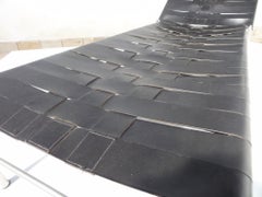 Rara tumbona de cuero de Fabiaan Van Severen Edición numerada en Bélgica 9/10