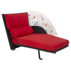 Retro "Le Mirande" Chaise Longue By Paolo Nava for Flexiform in Leather and Cotton