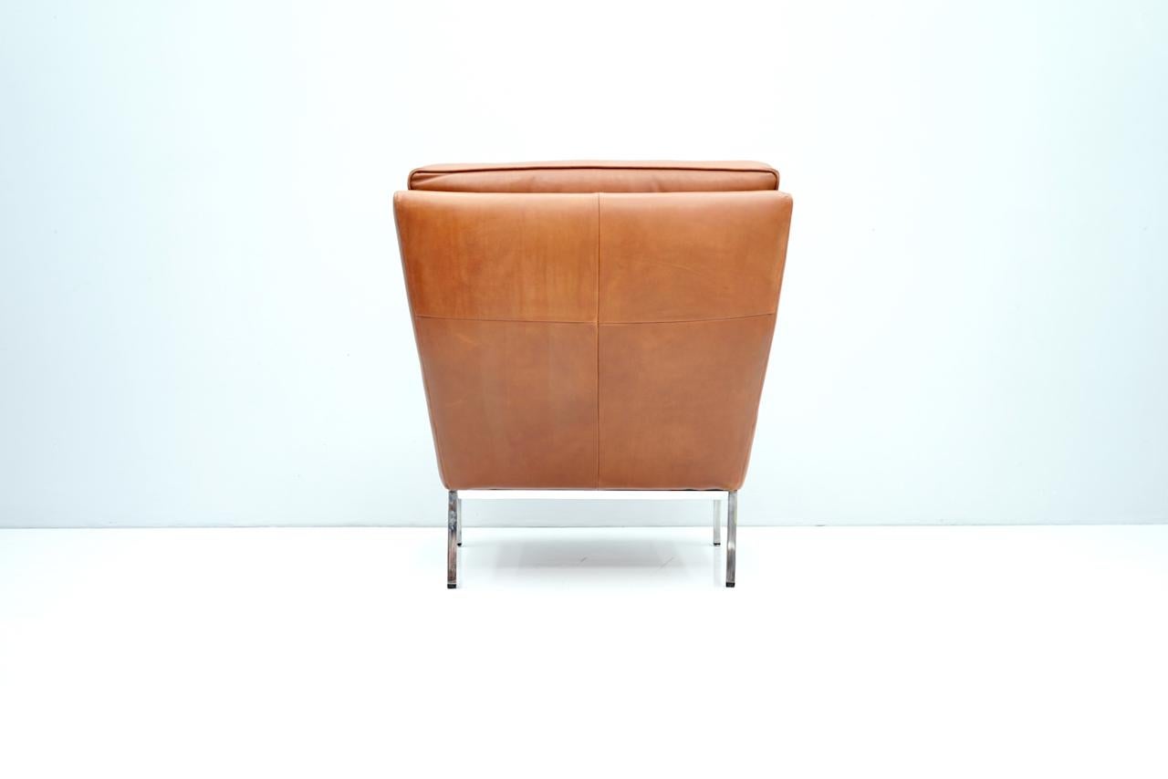 Rare Leather Lounge Chair by Roland Rainer, 1960s 5