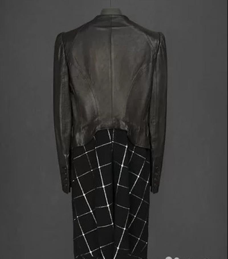 leather and wool coat